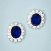 Lovely Schmuck | Lady Diana Ohrstecker In Saphir Blau