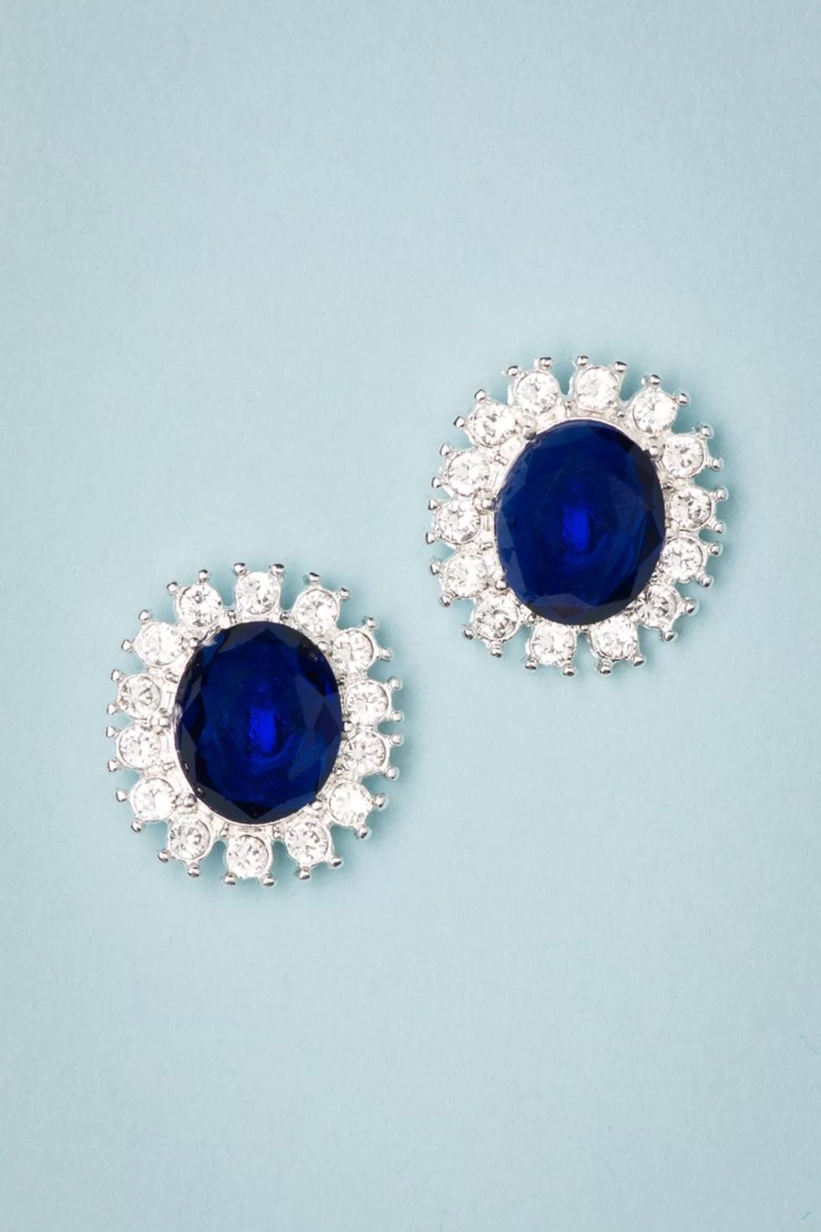 Lovely Schmuck | Lady Diana Ohrstecker In Saphir Blau