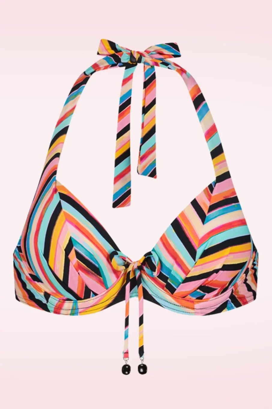 Cyell Bikinis | Chevron Chic Padded Bikini Top In Multi