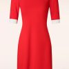 Vintage Chic for Topvintage Plus Sizes Kleider | Ebony Kleid In Oranger Rot