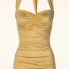 Esther Williams Badeanzuge | Classic Fifties One Piece Badeanzug In Gold