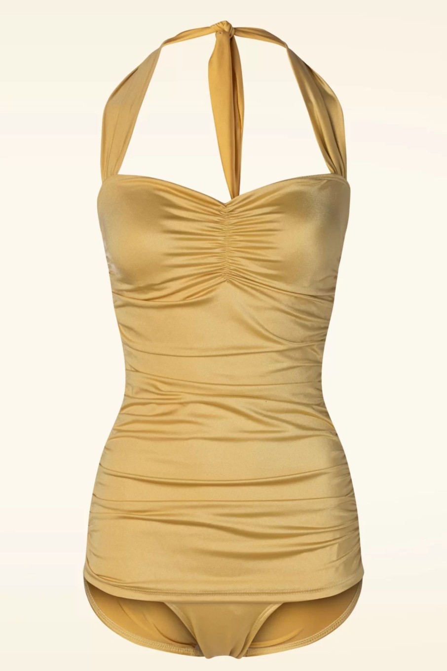 Esther Williams Badeanzuge | Classic Fifties One Piece Badeanzug In Gold