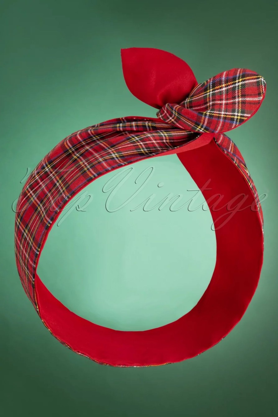 Be Bop a Hairbands Haarschmuck | Tartan Haarschal In Rot