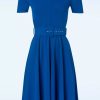 Vintage Chic for Topvintage Plus Sizes Kleider | Roxy Swing-Kleid In Konigsblau