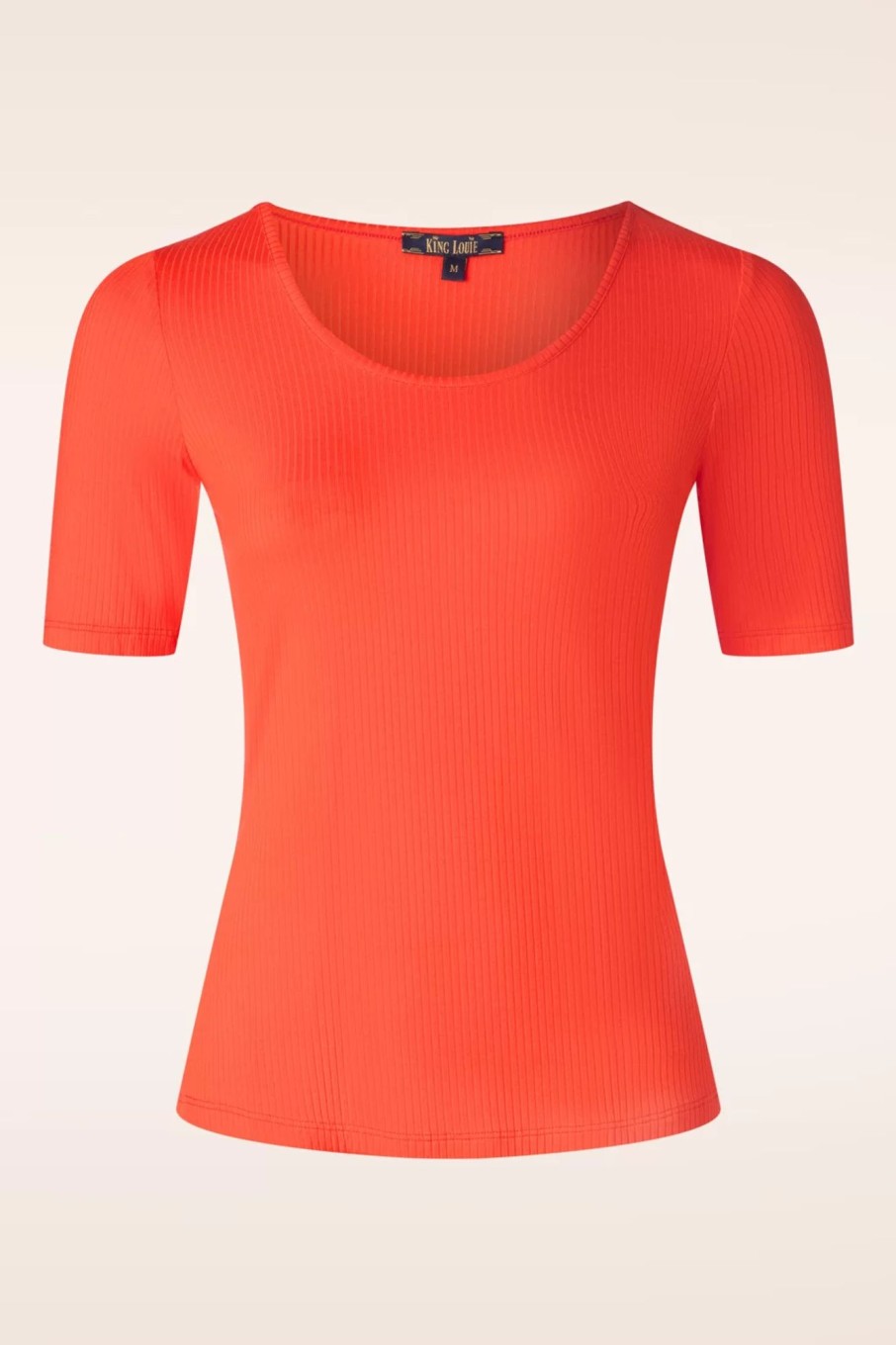 King Louie Pullover | Carice Uni Ripp Top In Sonnenorange