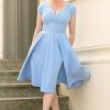 Vintage Diva Plus Sizes Kleider | The Jane Swing Kleid In Himmelblau