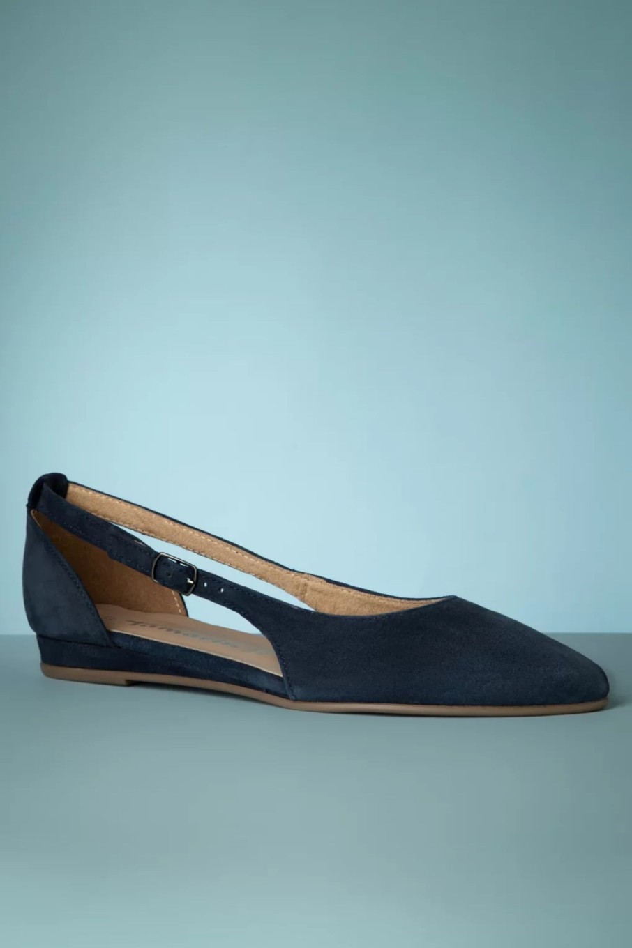 Tamaris Ballerinas | Josie Wildleder Flats In Navy