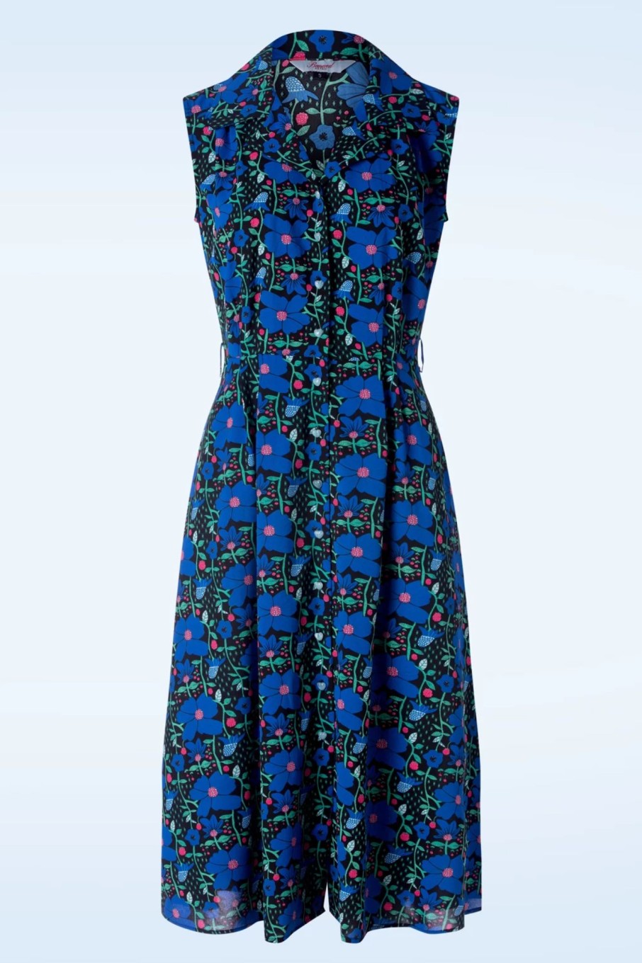 Banned Retro Plus Sizes Kleider | Flower Power Kleid In Blau