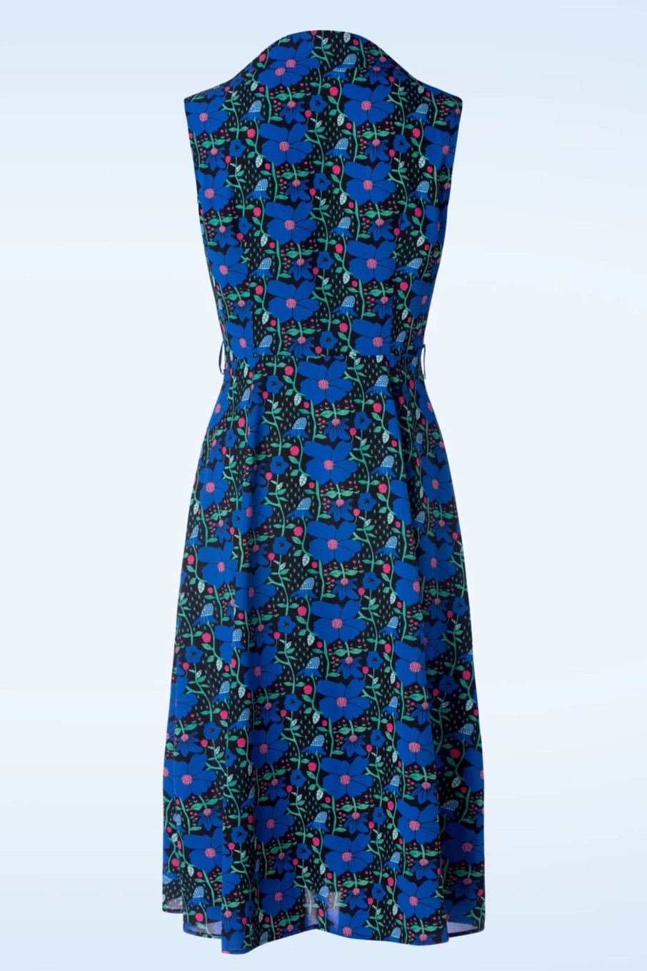 Banned Retro Plus Sizes Kleider | Flower Power Kleid In Blau