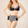 Belsira Bikinis | Joelle Stripes Bikinioberteil In Schwarz Und Weis