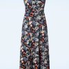 Seasalt Plus Sizes Kleider | Beach Glass Maxi Kleid In Collaged Sea Maritime Blau