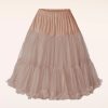 Banned Retro Petticoats | Lola Lifeforms Petticoat In Pfirsich Beige