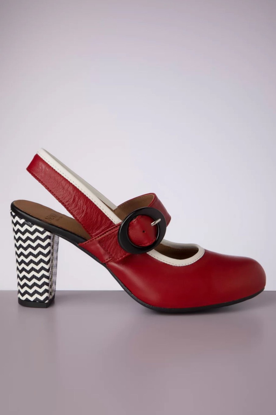 Nemonic Pumps | Arrow Leather Slingback Pumps In Rot