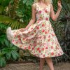 Topvintage Boutique Collection Plus Sizes Kleider | Topvintage Exklusiv ~ Eliane Rose Swing Kleid In Weis