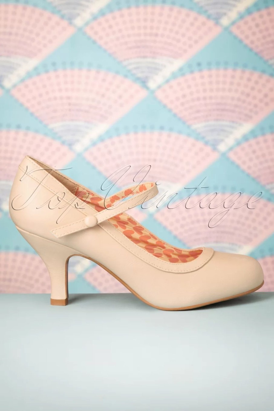 Bettie Page Shoes Pumps | 50Er Jahre Bettie Pumps In Latte