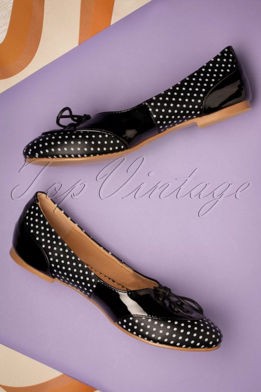 Banned Retro Ballerinas | Oxford Isabella Flats In Schwarz