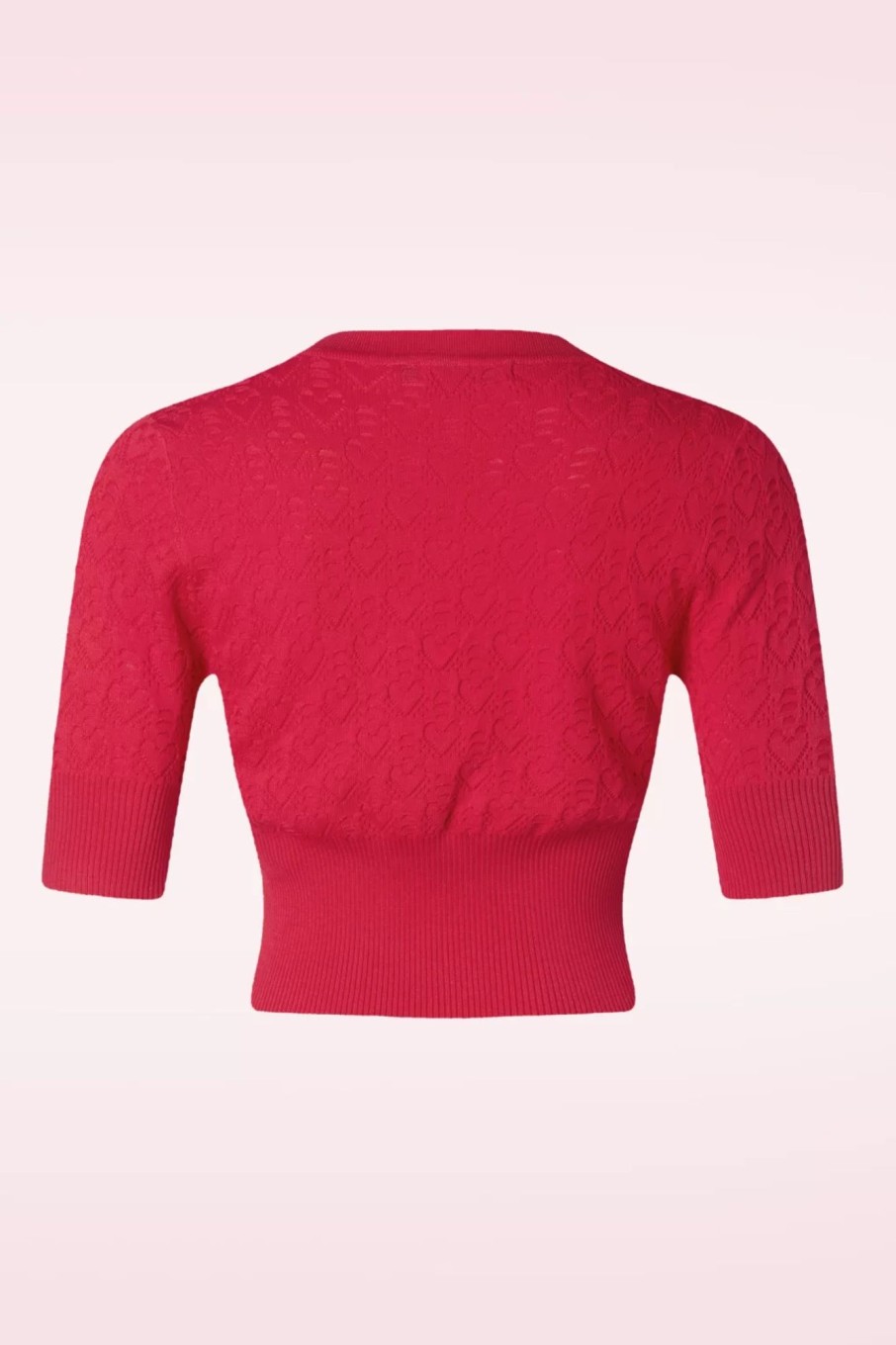 Banned Retro Strickjacken | Love Heart Strickjacke In Rot