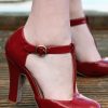 Lola Ramona u2665 Topvintage Pumps | June Muhelos Elegante Lackpumps In Feurigem Rot