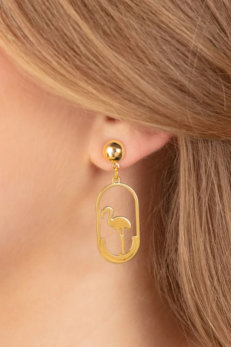 Glitz-o-Matic Schmuck | Flamingo Cutie Ohrringe In Gold