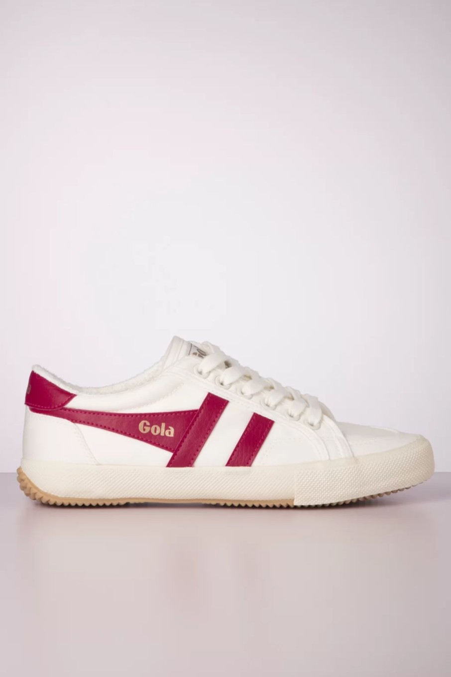 Gola Sneaker | Stratus Tennis Sneaker In Off White Und Himbeere