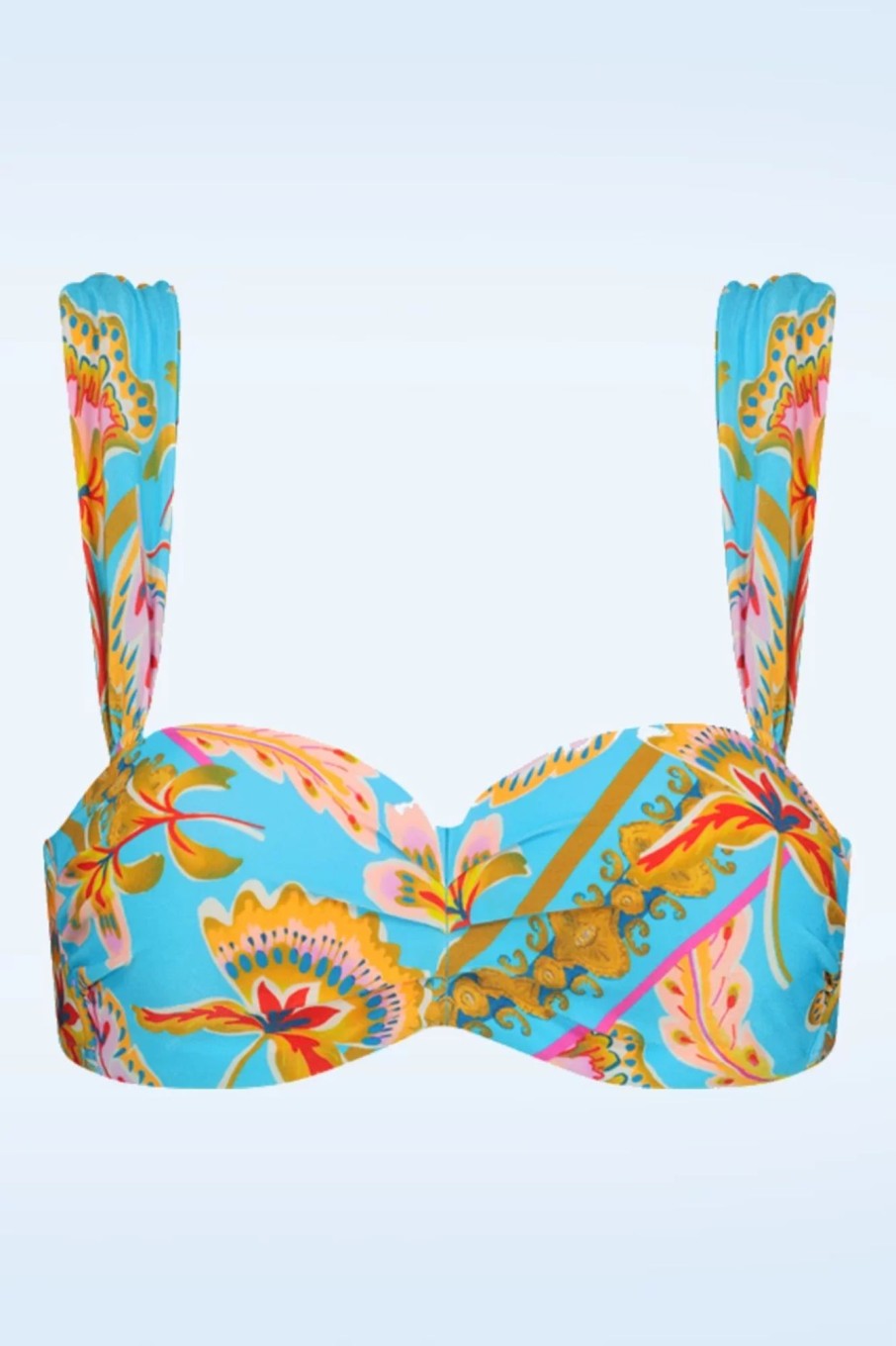 Cyell Bikinis | Orient Padded Bikini Top In Blau