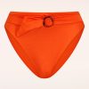 Cyell Bikinis | Satin High Waist Bikini Slip In Tomate