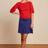 King Louie Pullover | Ivy Top Wide Sleeve Club In Feurigem Rot