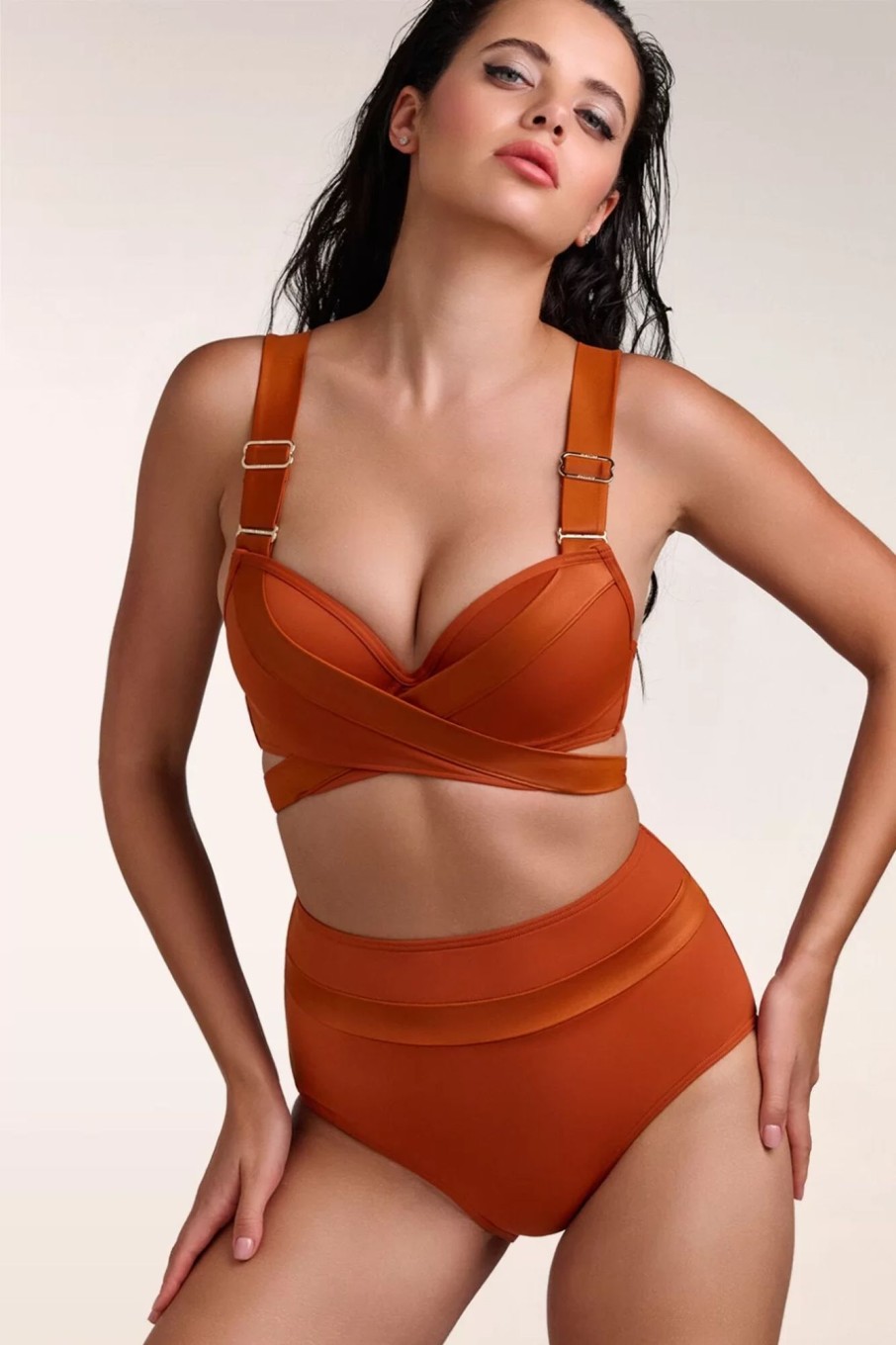 Marlies Dekkers Bikinis | Cache Coeur Push Up Bikini Top In Rost Orange