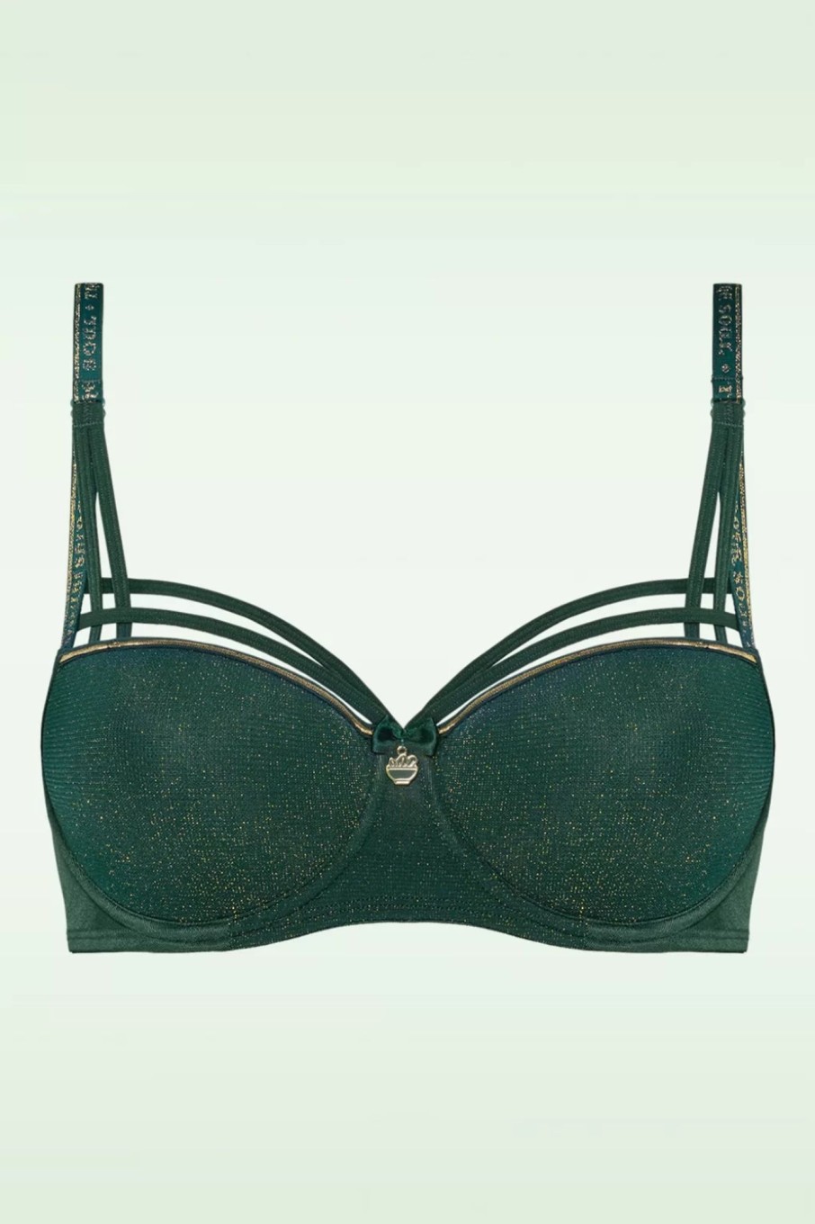 Marlies Dekkers Bhs | Dame De Paris Padded Balcony Bh In Grun Und Gold