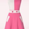 Vixen Plus Sizes Kleider | Sixties Kontrast Kleid In Rosa