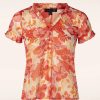 Smashed Lemon Blusen | Femmy Floral Bluse In Orange