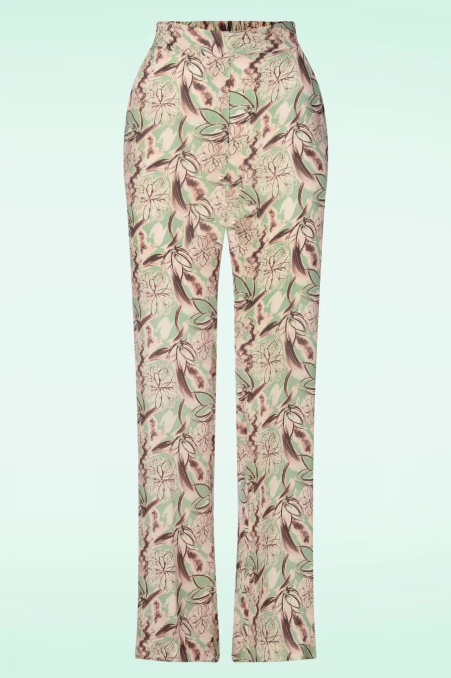 20to Hosen | Fiora Floral Hose In Zartem Grun