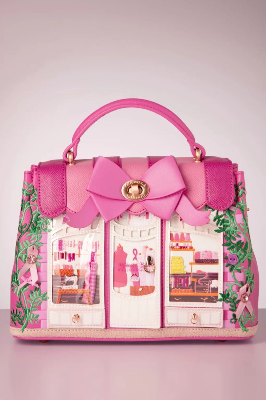 Vendula Taschen | Ribbons And Bows Haberdashy Mini Grace Handtasche In Rosa