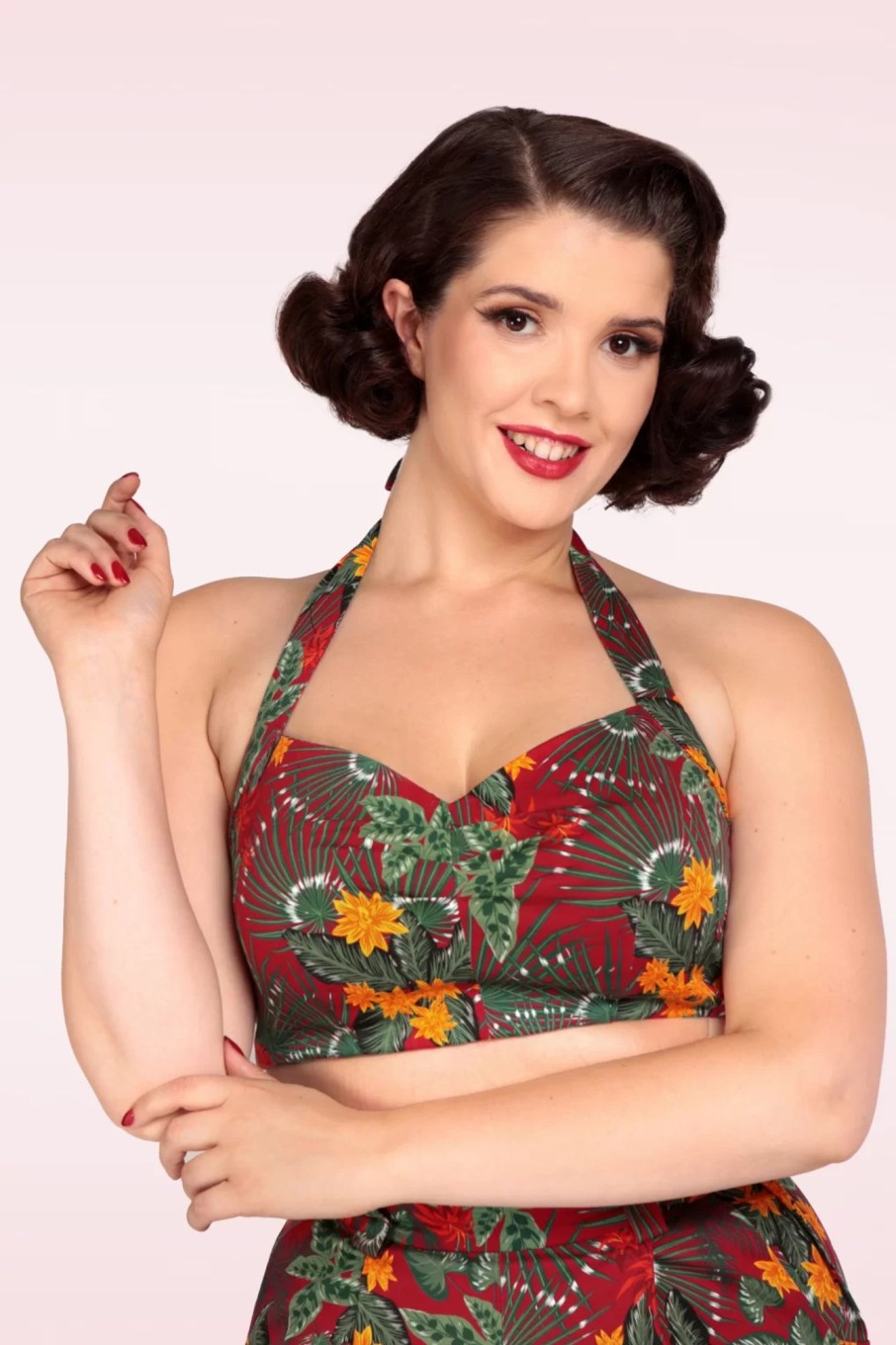 Collectif Clothing Tops | Adriana Jungle Floral Top In Multi