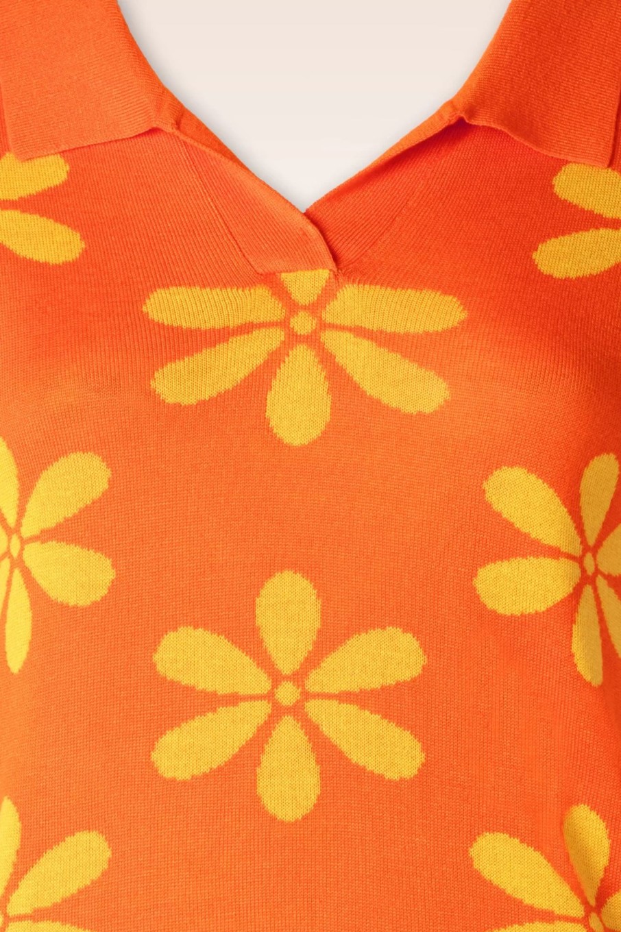 Vixen Pullover | Betty Floral Strick Pullover In Orange