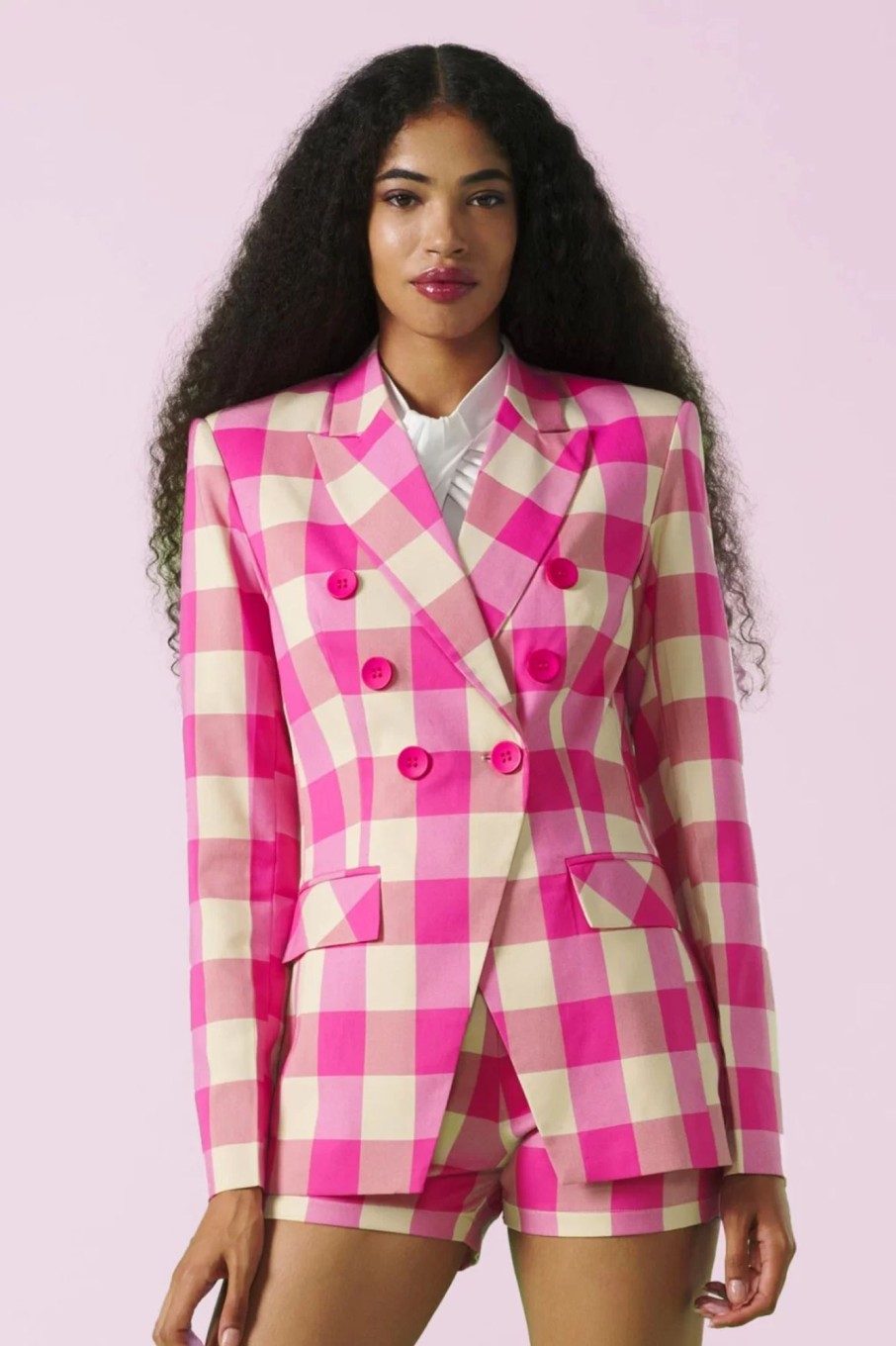 Minueto Jacken | Loretta Blazer Jacket In Pink