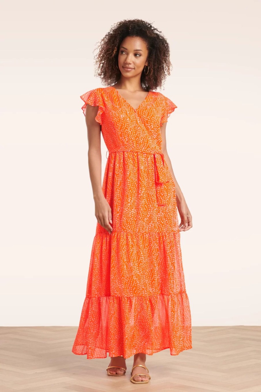 Smashed Lemon Plus Sizes Kleider | Ivy Maxi Kleid In Orange