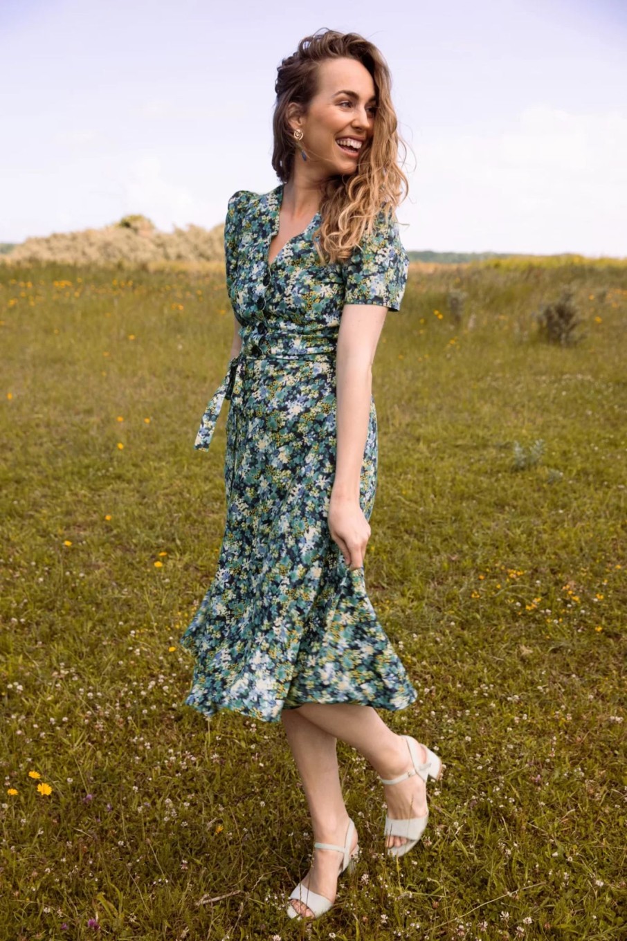 Very Cherry Swing Kleider | Magnolia My Fair Lady Kleid In Blau