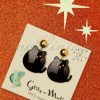 Glitz-o-Matic Schmuck | Cute Kitty Ohrringe In Schwarz Und Gold