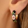 Day&Eve by Go Dutch Label Schmuck | My Flower Ohrringe In Schwarz