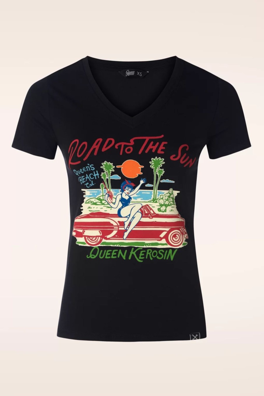 Queen Kerosin T-Shirts | T-Shirt „Road To The Sun" In Schwarz