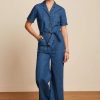 King Louie Playsuits & Jumpsuits | Gracie Jumpsuit Chambray In Jeans Blau