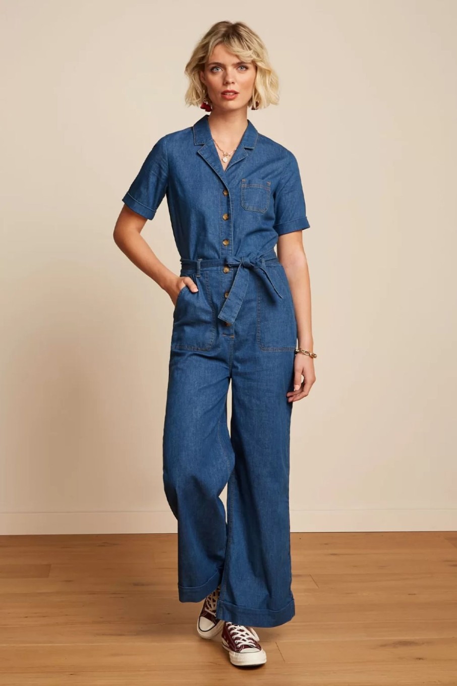 King Louie Playsuits & Jumpsuits | Gracie Jumpsuit Chambray In Jeans Blau