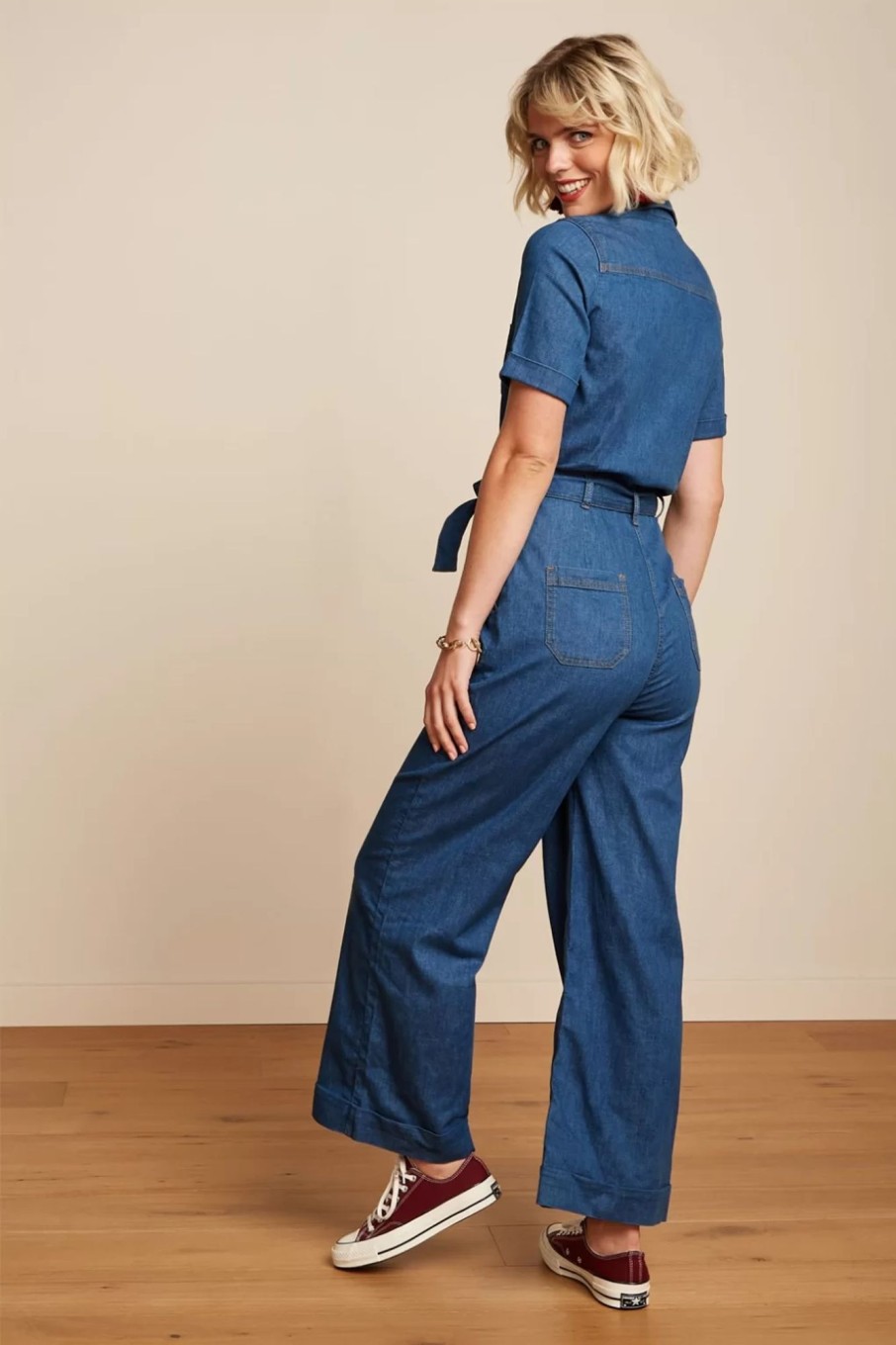 King Louie Playsuits & Jumpsuits | Gracie Jumpsuit Chambray In Jeans Blau