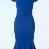 Vintage Chic for Topvintage Plus Sizes Kleider | Gwen Bleistiftkleid In Konigsblau