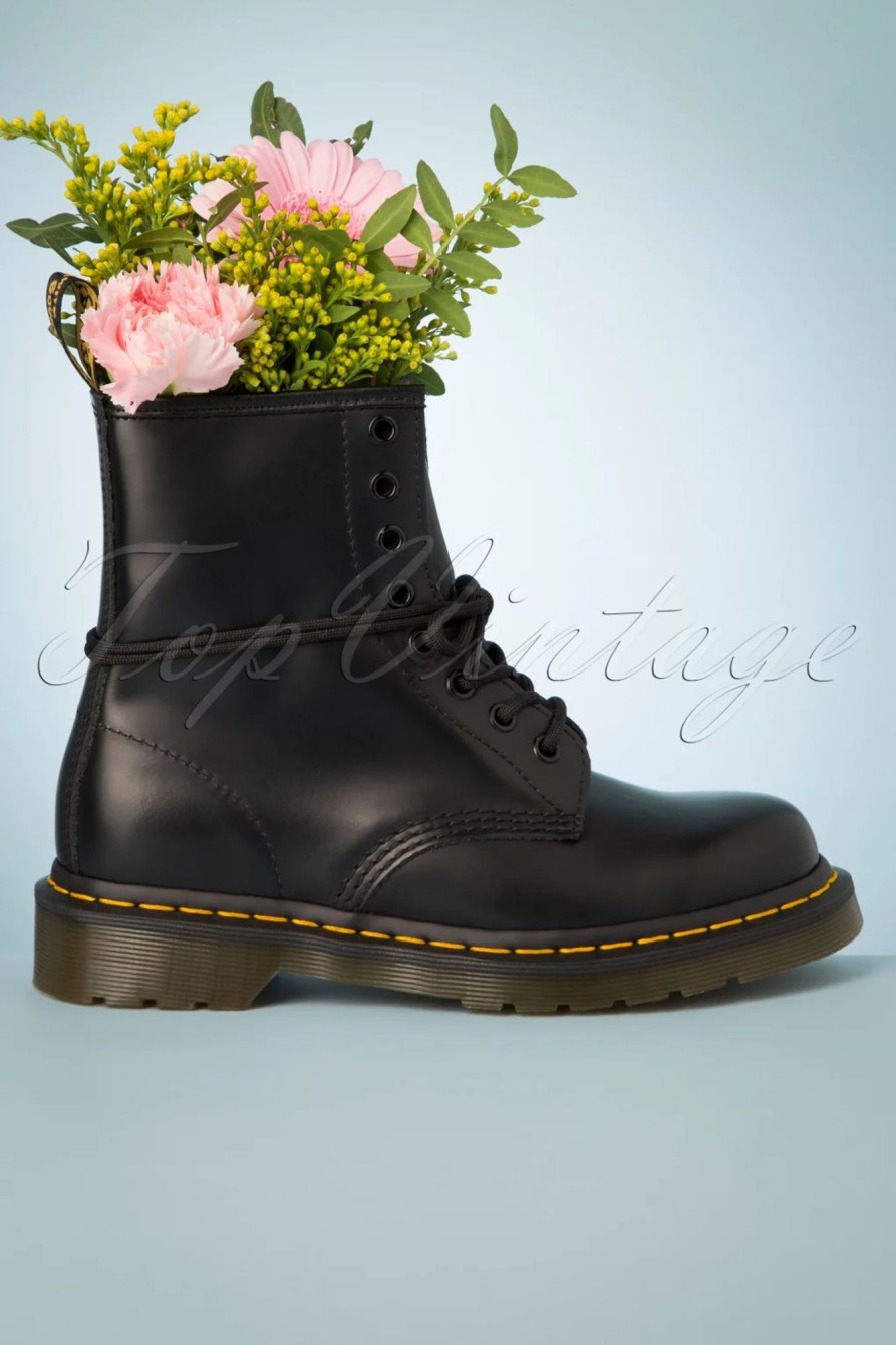 Dr. Martens Booties & Stiefel | 1460 Glatte Stiefeletten In Schwarz