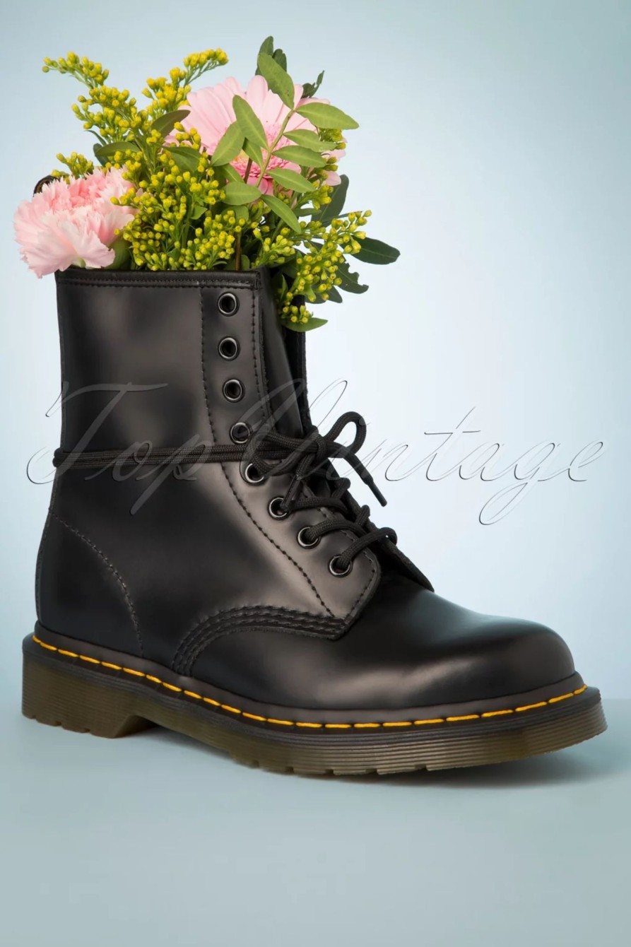 Dr. Martens Booties & Stiefel | 1460 Glatte Stiefeletten In Schwarz