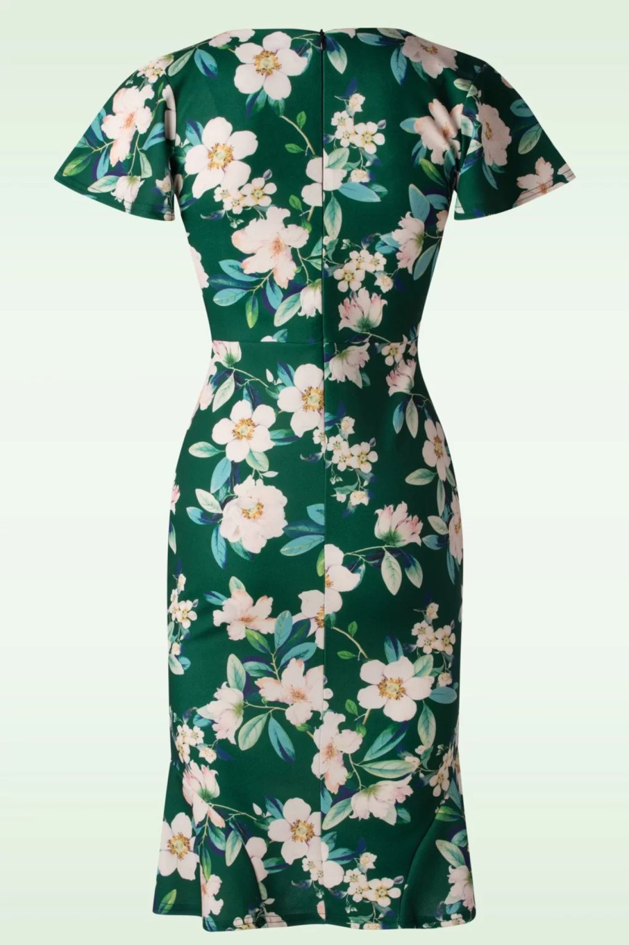 Vintage Chic for Topvintage Uni Kleider | Katie Floral Etuikleid In Grun