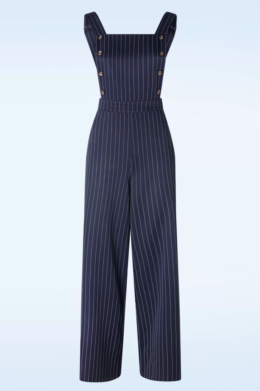 Banned Retro Playsuits & Jumpsuits | Gestreifte Segel Latzhose In Marineblau