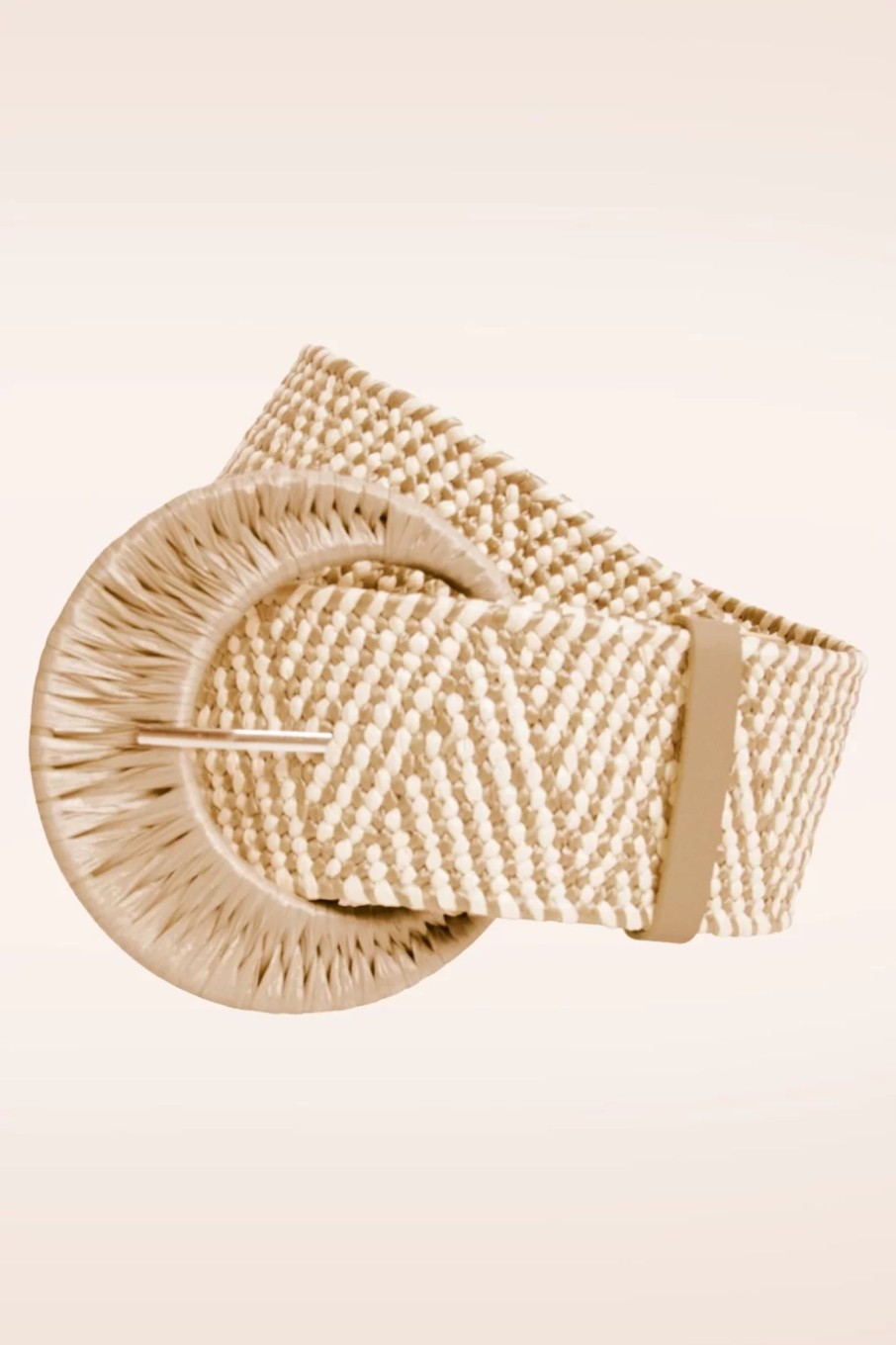 Smashed Lemon Gurtel | Raffia Gurtel In Sand Und Beige